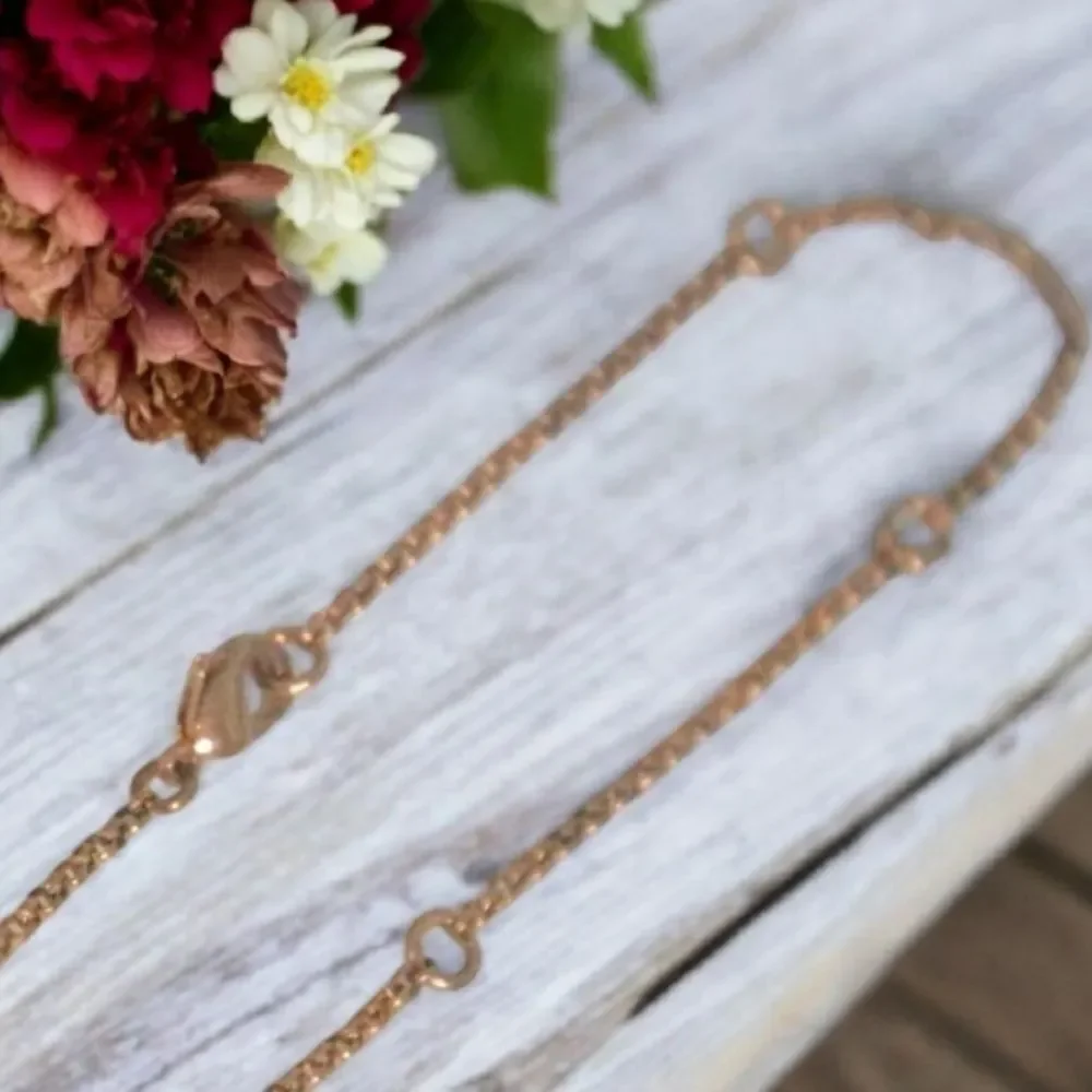 Sparkling Rose Gold Tone Shield Pendant Necklace with Clear Rhinestones